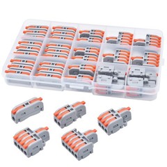 32Pcs Lever Wire Connectors, DIY Mini Compact Splicing Assortment Quick…