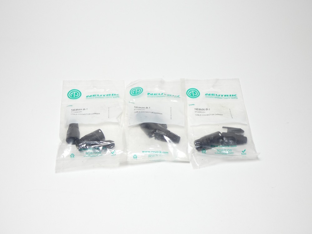 *Lot of 3* Neutrik NE8MX-B-1 Cable Connector Carrier EtherCon – NEW Surplus!