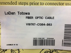 V10767-C1364-B63 LoDan Totowa FIBER OPTIC CABLE 1 UNIT
