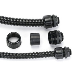 IP68 Waterproof Nylon Corrugated Sleeve Tubing Compression Junction AD10-AD54.5