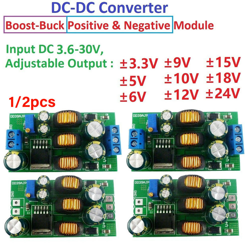1/2PCS 20W +- 5-24V Positive & Negative Dual Output Power Boost-Buck Converter