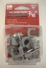 LOT OF 150 GARDNER BENDER GREY 7/16″ LOW VOLTAGE STAPLES 10 PKS OF 15 PSG-15