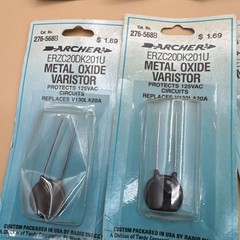 Lot Of 10 Archer 276-568B Metal Oxide Varistor 125VAC Vintage New Old Stock Bulk