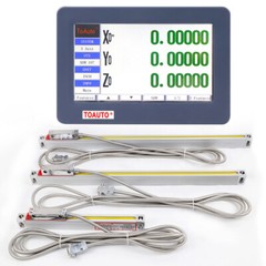 TOAUTO 3 Axis DRO+3pcs Glass Linear Scales Touch Screen LCD Digital Readout Kits