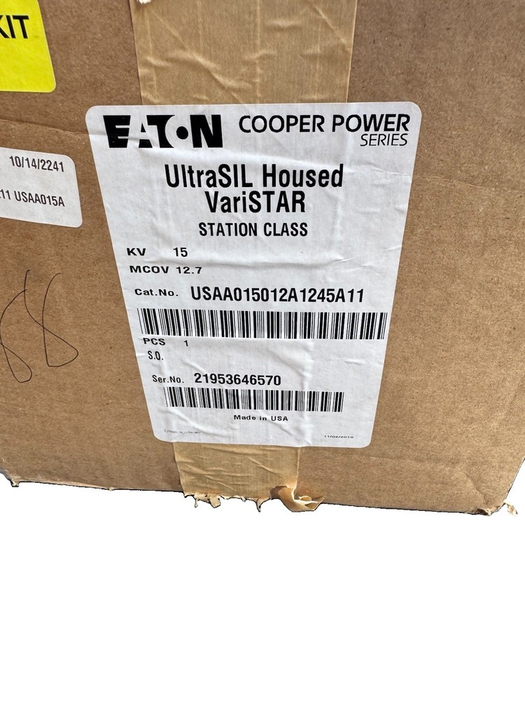 Eaton Cooper Power Series USAA015012A1245A11 VariSTAR Station Arrestor 63kAIC