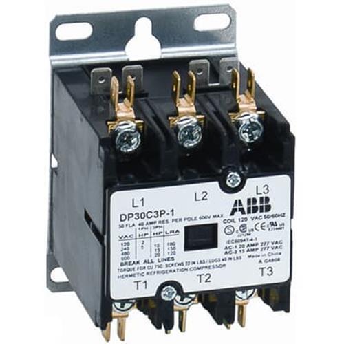 DP40C3P-1/S ABB 3P 40A Definite Purpose Contactor 120V Coil NEW INVENTORY