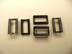 5x Pack Lot DIP24 Wide DIP IC Sockets 24 Pins 2 Rows 12 Pins Each Sides Circuit