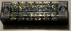 WIRE TERMINAL BLOCK STRIP 15 AMP 6 POLE, 2 PC LOT, TB1506