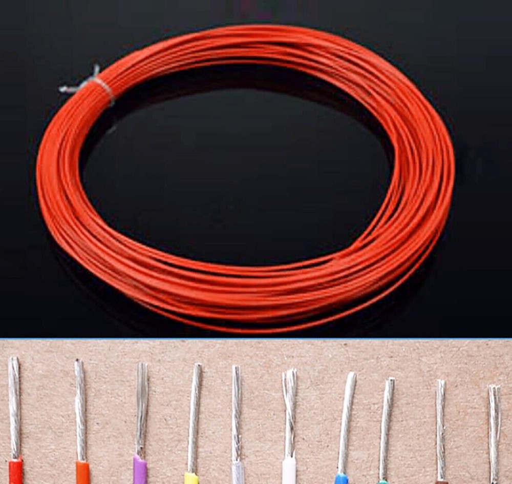Red Flexible PTFE FEP Wire Silver Plated OFC Copper Cable HiFi Audio Speaker DIY