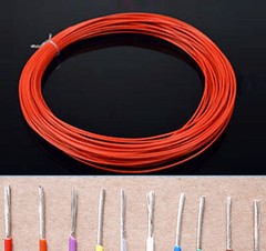 Red Flexible PTFE FEP Wire Silver Plated OFC Copper Cable HiFi Audio Speaker DIY