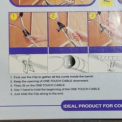 Computer Cable Wire Wrap 1″D ONE TOUCH CABLE Flexible Spiral Tube Manager NEW