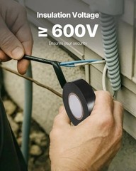 600V Electrical Tape, 10 Rolls, 3/4 in x 66 ft General Purpose PVC Insulating