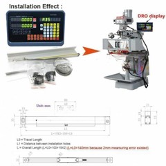 Precision 5μm Linear Scale DRO 2/3 Axis Digital Readout Glass Encoder Lathe Mill