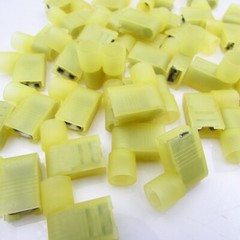 Qty 50 Molex InsulKrimp Fully Insulated FLAG Terminal Connector 12-10 Wire Gauge