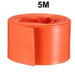 PVC Heat Shrink Tubing 29.5mm Flat Width for 18650 5 Meter Length Orange