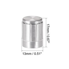 5pcs Potentiometer Knob Silver Tone Rotary Knob 13x 17mm Volume Control Knob