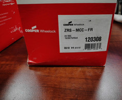 COOPER WHEELOCK ZRS-MCC-FR FIRE ALARM STROBE LIGHT