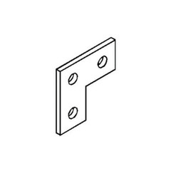 FASTENAL 48670, 3-1/2″ x 3-1/2″ Zinc Finish 3-Hole Corner Plate, 1 pc