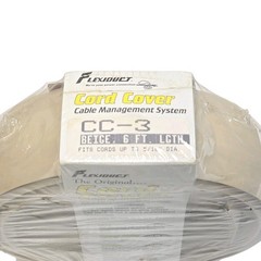 Flexiduct Geist CC-3 Cord Cover Cable Management Beige 6ft Fits 5/16″ Cables