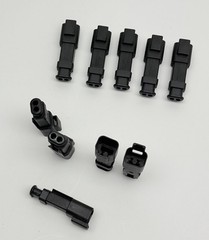 LOT OF 10, AT04-2P-SR02BLK AMPHENOL RECEPT, 2-WAY, SR, RD SEAL, BLACK