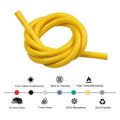12 Gauge Silicone Wire Spool 25 Ft Yellow Flexible 12 AWG Stranded Tinned Copper
