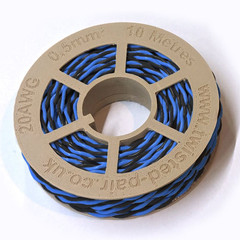 Blue & Black Twisted Wire 20 AWG / 0.5mm² Cable