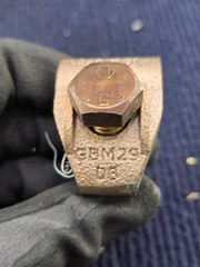 (QTY 6) BURNDY GBM29: 2SOL-250 2 CU LUG GROUND CONNECTOR
