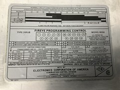 Electronics Corp Of America Fireye Programming Control Type 26RJ8 Model 6058