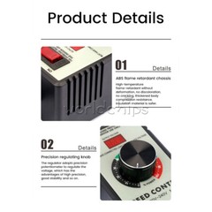 4000W Electronic Voltage Regulator Stepless AC Motor Speed Controller 110V/220V