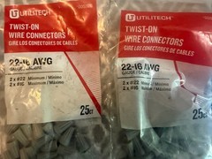 lot of electrical supplies – NEW – staples/straps/connectors – 13 packages