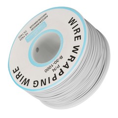 1 Roll 30AWG Single Strand Copper Wire Wrapping Cable 0.25mm White