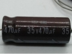 KME 35v 470uF CAPACITORS, (M)105°C, (LOT OF 24) NNB