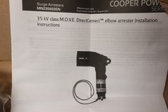 Eaton 35 kV Class M.O.V.E. Direct Connect Elbow Surge Arrester DCEA635M36 600A