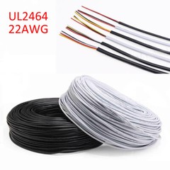 White/Black UL2464 22AWG 2/3/4-Core Soft Cable Signal Control Wire Tinned Copper