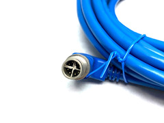 Eaton Tripp Lite NM12-6A4-05M-BL Right Angle M12 X-Coded to RJ45 Cable Cat6A