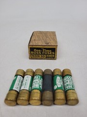 Lot of 6 – NON30 Bussmann 30A Fuses 250V Class H and K5 – Next Day Option – New