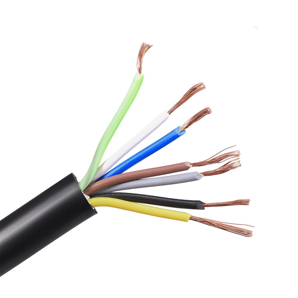 RVV Wire Cable Extension Cord Copper Wire Conductor 7 Core 18 AWG 9.8feet
