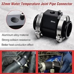 Water Temperature Joint Pipe Connector 32mm 1-1/4″ Radiator Hose Sensor Gauge