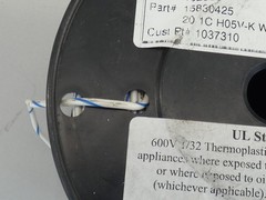 *Lot of 2* Allied Wire & Cable WHITE/BLUE Wire Length Unknown 20AWG 1C – NEW …