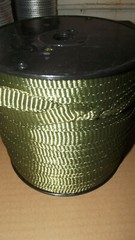 5/8″ x 500′ 1800# tensile polyester pull tape, mule tape, webbing, Green, USA