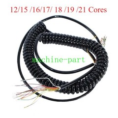 12-21 Cores Spring Spiral Cable Coiled Cable Fit for CNC Handheld Encoder