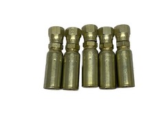 (5) NOS Weatherhead 1/4” Hose ID x 5/16” Female JIC Hose Crimp Fittings 04U-605