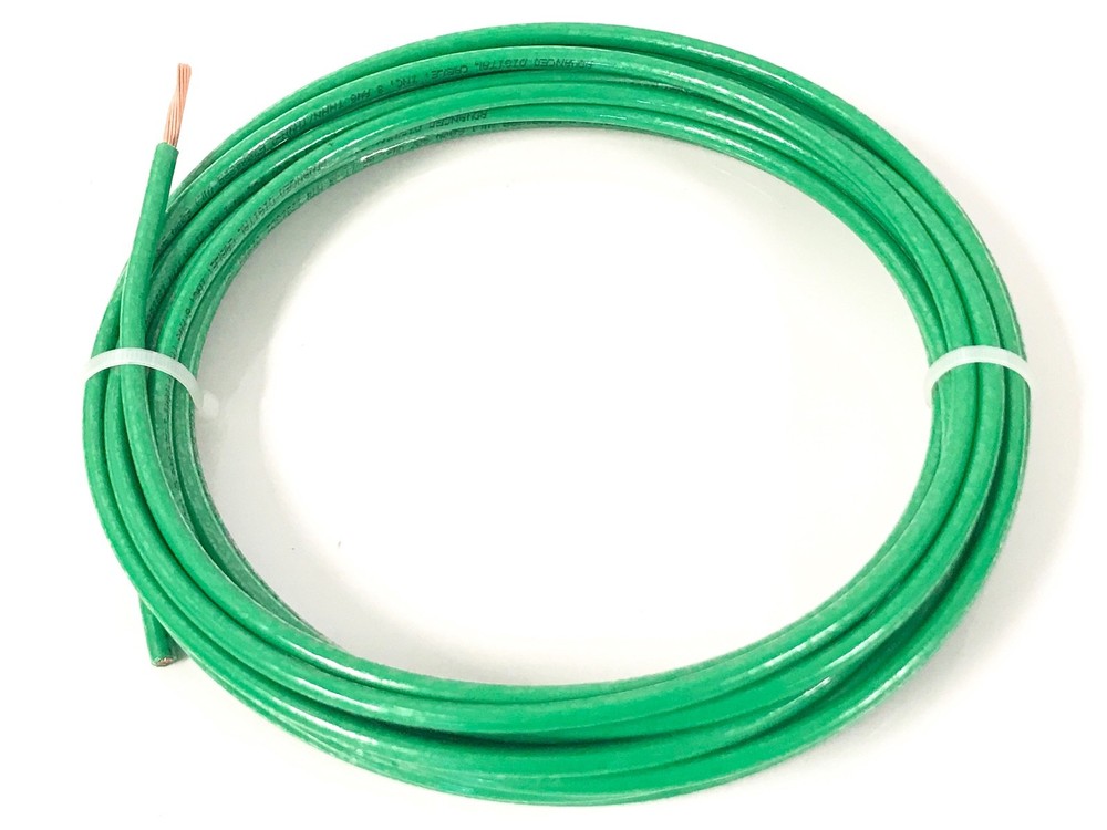 25′ FEET THHN THWN-2 8 AWG GAUGE GREEN COPPER BUILDING WIRE VW-1