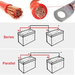 2 AWG Gauge Battery Cable Wire Copper Car Solar Power Inverter Welding 2 PCS