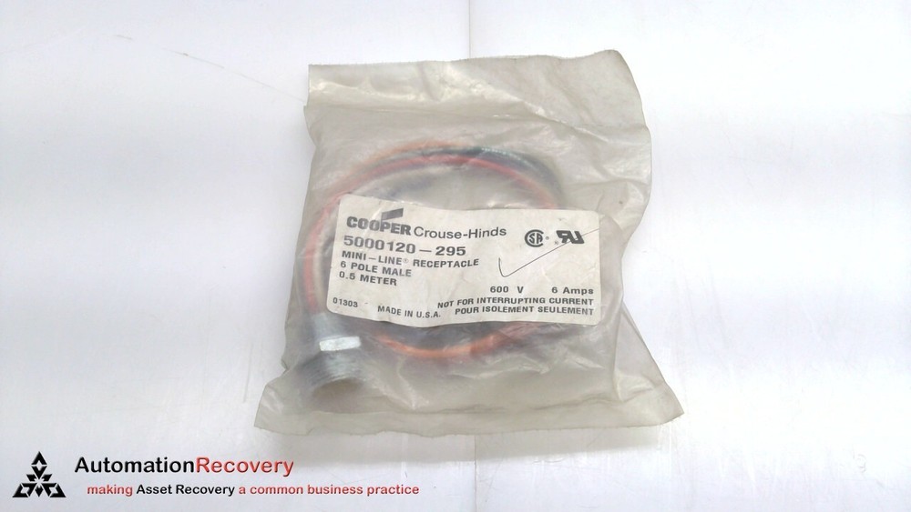 COOPER CROUSE-HINDS 5000120-295 MINI-LINE RECEPTACLE, NEW #308102
