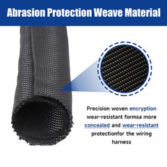 Braided Cable Sleeve Split Wire Loom Wires Harness Wrap Sleeving Protective Lot