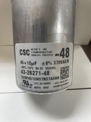 PROTECH 43-26271-48 45/10/370 CAPACITOR DUAL ROUND METAL FINISH NEW! FREE SHIP