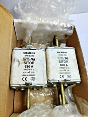 Siemens 3NE3 336 SITOR 630A 1000VAC Fuse Germany – 2pc lot