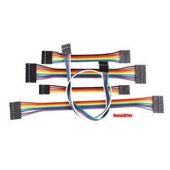 Dupont Jumper Wire 2.54mm Rainbow Cable Ribbon Female-Female 1P-10 Pin 10cm-50cm