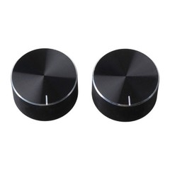 2pcs Aluminum Rotaries Electronic Control Potentiometer Knob Measure Control